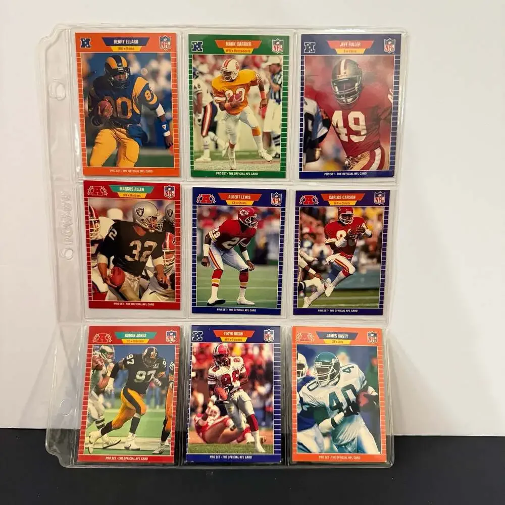 Lot of 60 1989 Pro‎ Set NFL Football Cards Including Marcus Allen and Stars